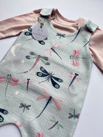 Load image into Gallery viewer, Delicate Dragonflies Footed Romper
