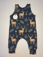 Load image into Gallery viewer, Wild Winter Stag Footed Romper
