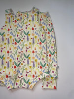 Load image into Gallery viewer, Felt Tip Flowers Romper
