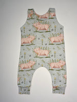 Load image into Gallery viewer, Pesky Pig Footed Romper
